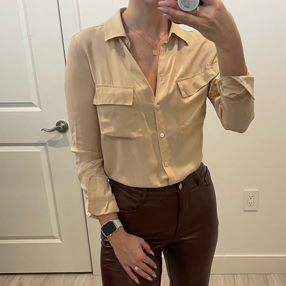 Babaton Silk Button Up Blouse - Picture 9 of 14